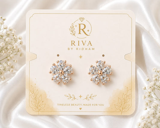 Flower Stone Earings