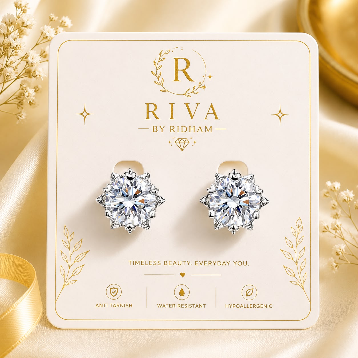 American Diamond Silver Stud