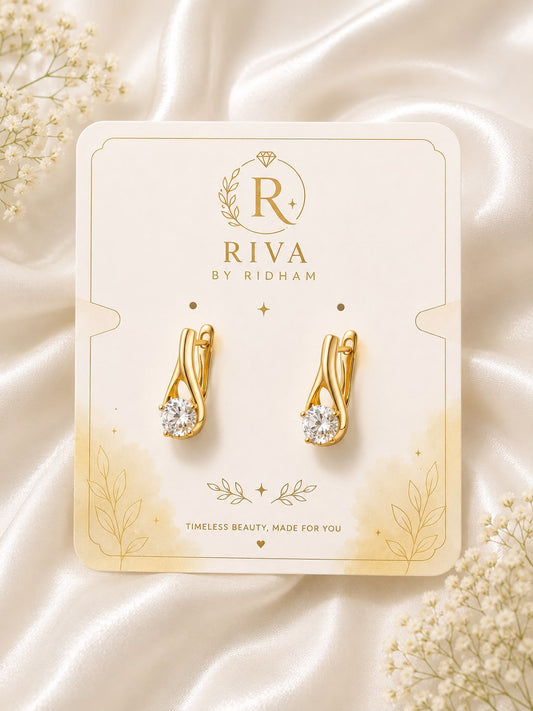 AD Studded Hoop Earings