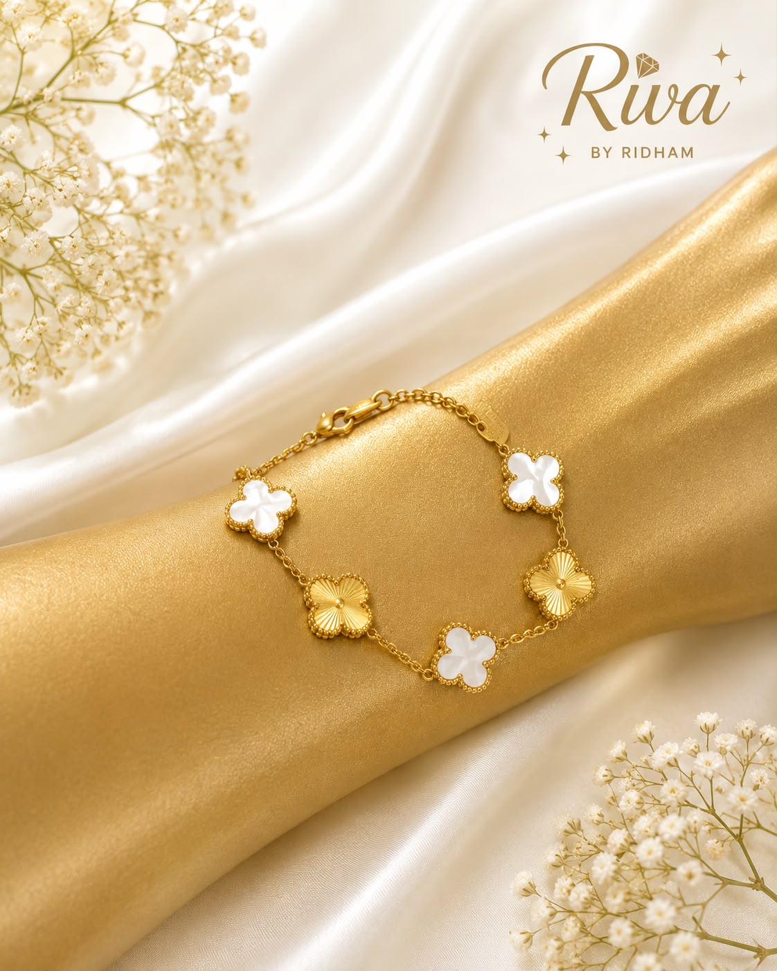 White Clove Bracelet