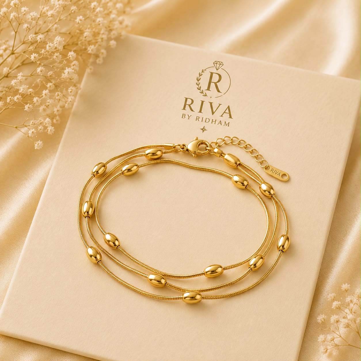 Triple Strand Bracelet Cum Necklace (2 in 1)